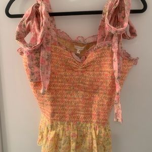 NWT LoveShackFancy Bucky Tank in Chateau Rose